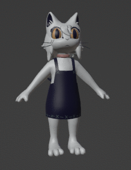 a screenshot of that Ame 3D model, she's in an A-pose